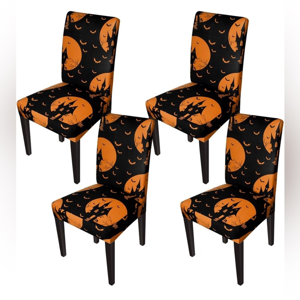 Chair Covers for Dining Room: Halloween Printed